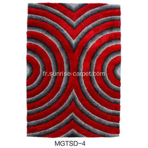 Tapis écorce et soie en polyester avec design en microfibre